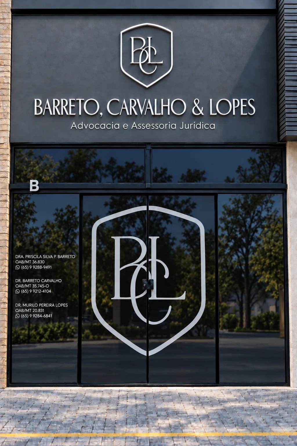 Fachada do escritório Barreto, Carvalho & Lopes, em Sorriso